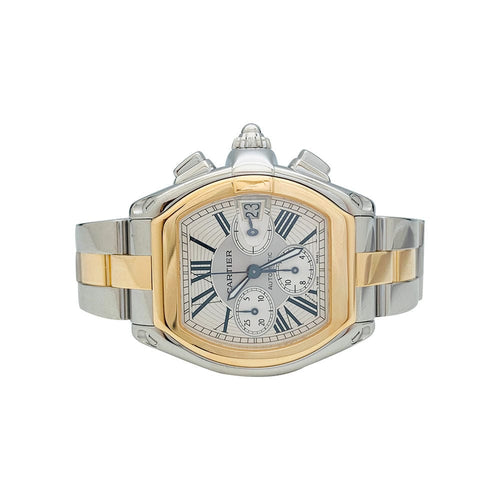 Montre Montre Cartier, modèle "Roadster" en or jaune et acier. 58 Facettes 31092