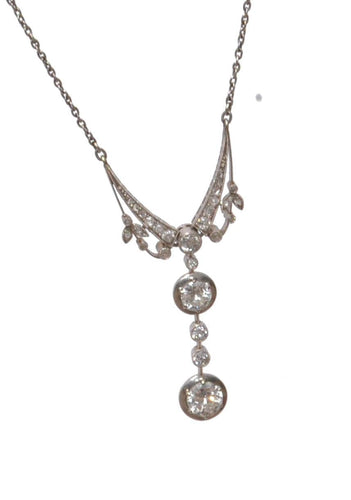 Pendentif Pendentif en platine et diamant 58 Facettes 0