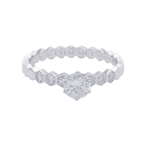 Bague 49 Bague Chaumet, "Solitaire Bee my Love", or blanc, diamants. 58 Facettes 32380