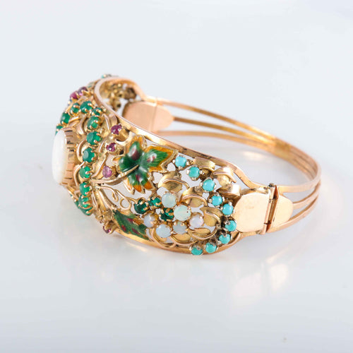Bracelet Bracelet Opale Rubis Saphirs Emeraudes Email 58 Facettes 220331