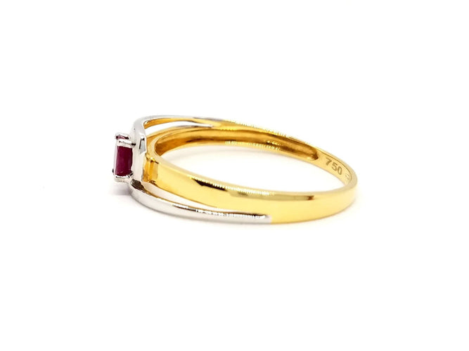 Bague 58 Bague Or jaune Rubis 58 Facettes 870443CD