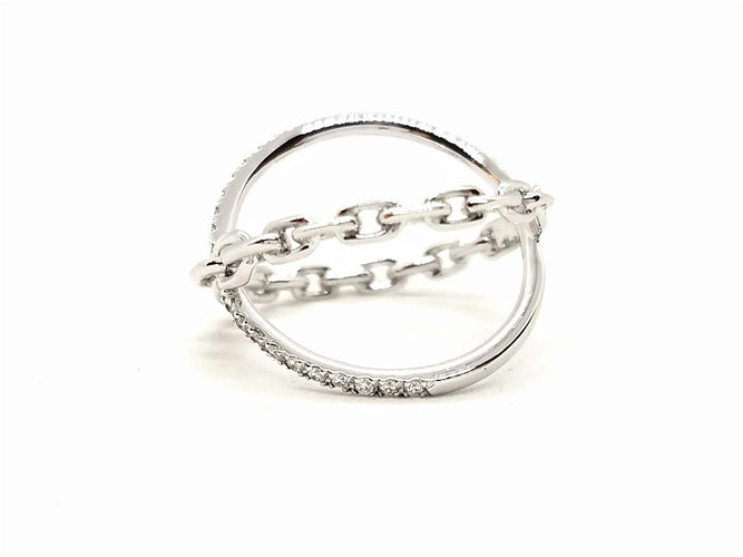 Bague 53 Bague Or blanc Diamant 58 Facettes 578806RV