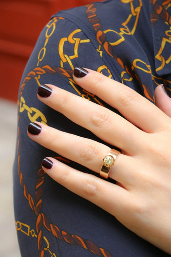 Bague Bague Or jaune Diamant coussin 58 Facettes 903