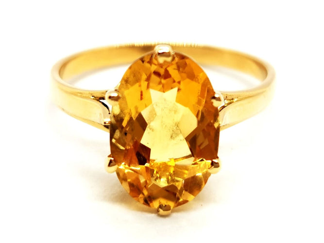 Bague 55 Bague Or jaune Citrine 58 Facettes 1763490CN