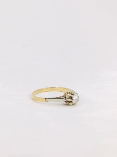 Bague 53.5 Solitaire 2 Ors Diamant 58 Facettes J191