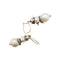Boucles d'oreilles Boucles d'oreilles "Bonhommes de Neige", perles, rubis, diamants, or rose et argent. 58 Facettes 31030
