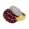 Bague 52 Bague "Toi & Moi", deux ors, rubis et diamants. 58 Facettes 31584