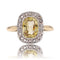 Bague 52 Bague saphir jaune et diamants ancienne 58 Facettes 23-262