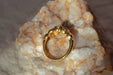 Bague Bague en or jaune, saphir, diamants 58 Facettes Ref1900