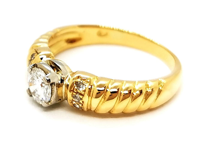 Bague 53 Bague Solitaire Or jaune Diamant 58 Facettes 1718912CN