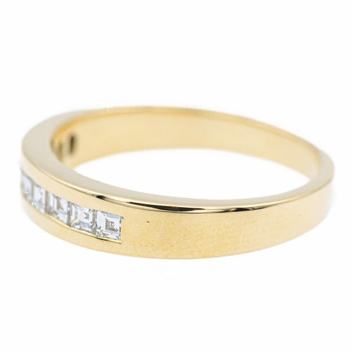 Bague 54 bague Demi alliance Or jaune Diamant 58 Facettes 2277582CN