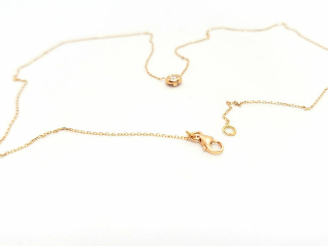 Collier Collier Or rose Diamant 58 Facettes 578950RV