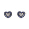 Boucles d'oreilles Boucles d'oreilles coeur diamants et saphirs 58 Facettes 23895