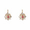 Boucles d'oreilles Boucles d'oreilles dormeuses losangiques rubis perles diamants 58 Facettes 21-234