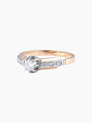 Bague Bague ancienne solitaire Diamants et Platine 58 Facettes