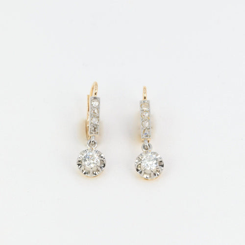 Boucles d'oreilles Dormeuses Diamants 58 Facettes 719