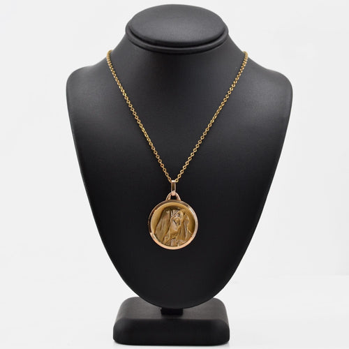 Pendentif Médaille ancienne or jaune Vierge Marie 58 Facettes CVP53 14-329