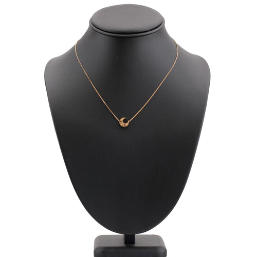 Collier Collier ancien croissant or pierres rouges diamants 58 Facettes 22-288