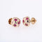 Boucles d'oreilles Puces d'oreilles dômes vintage rubis 58 Facettes 22-630