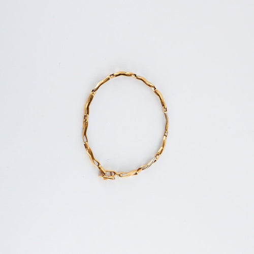 Bracelet Bracelet or jaune et blanc diamants 58 Facettes