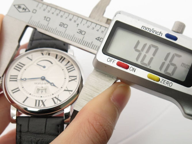 Montre montre rotonde de CARTIER 40mm croco mecanique fullset 58 Facettes 256928