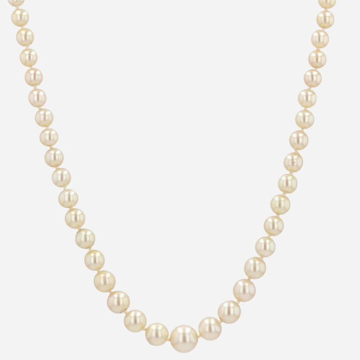 Collier Collier de perles de culture et fermoir or blanc 58 Facettes 17-232