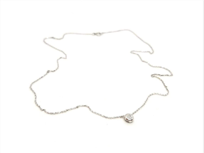 Collier Collier Or blanc Diamant 58 Facettes 579081RV