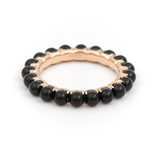 Bague 53 Ginette NY Bague Alliance Maria Or rose Onyx 58 Facettes 2394106CN