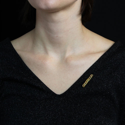 Broche Broche gourmette perles fines et verres turquoise 58 Facettes CVBR61