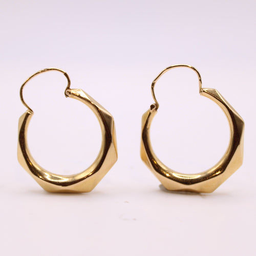 Boucles d'oreilles Créoles en or jaune 58 Facettes