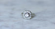 Bague 52 Bague Art Déco Or blanc Platine Diamants 58 Facettes