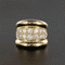 Bague 50 Bague massive godrons pavé de diamant 58 Facettes 20-238-47