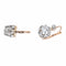 Boucles d'oreilles Boucles d'oreilles Dormeuses Or rose Diamant 58 Facettes 2090636CN