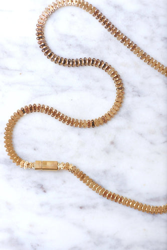 Collier Collier or rose maille fantaisie 58 Facettes