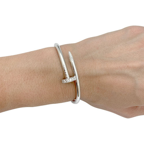 Bracelet Bracelet Cartier, "Juste un clou", or blanc et diamants 58 Facettes 31982