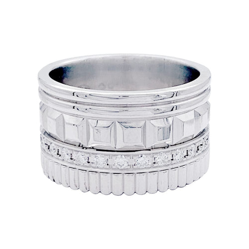 Bague 57 Bague Boucheron, "Quatre Radiant Edition", or blanc, diamants. 58 Facettes 32691