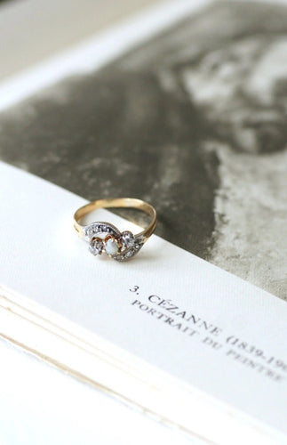 Bague Bague Toi et Moi perle et diamants 58 Facettes