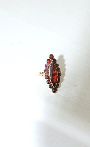 Bague Grande bague marquise grenats 58 Facettes