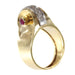 Bague 54 Bague avec diamants et rubis 58 Facettes 12087-0073