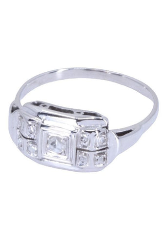 Bague 52 BAGUE ART-DÉCO DIAMANT 58 Facettes 081191