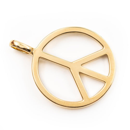 Pendentif Pendentif Peace & Love Or jaune 58 Facettes 2133834CN