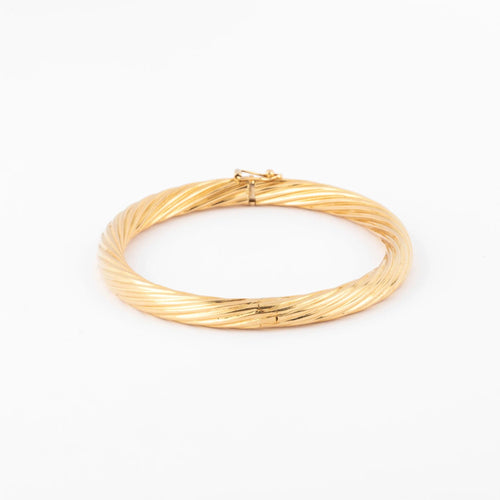 Bracelet Bracelet jonc fermé torsadé or jaune 58 Facettes