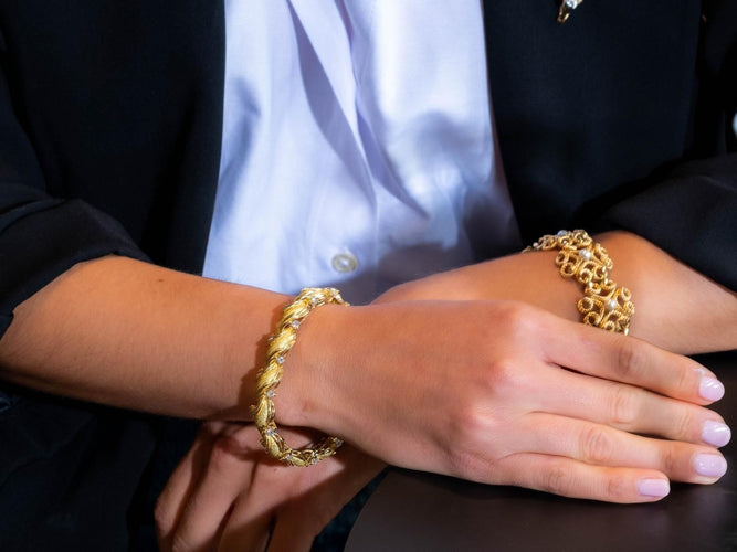 Bracelet Bracelet Semi-Rigide Or jaune Diamant 58 Facettes 2041092CN