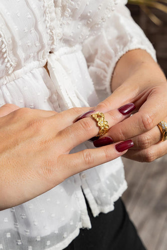 Bague 50 Bague Fleur Or jaune Diamant 58 Facettes 2675052CN