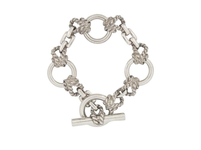 Bracelet vintage bracelet HERMES douarnenez noeud marin argent massif 58 Facettes 254650