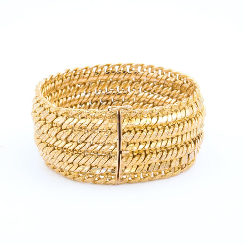 Bracelet Bracelet Maille plate Or jaune 58 Facettes 1692607CN