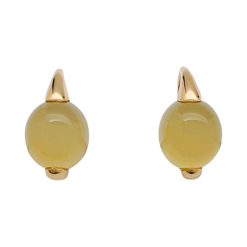 Boucles d'oreilles Boucles d'oreilles Pomellato, "Luna", or rose, quartz lemon. 58 Facettes 31131