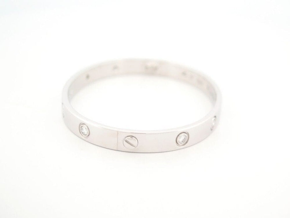 Bracelet bracelet CARTIER love 17cm or gris 18k diamants 1ct 58 Facettes 254957