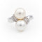 Bague 57 Bague Toi & Moi Or blanc Perle 58 Facettes 1931142CN