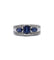 Bague 48 / Blanc/Gris / Or 750 Bague Saphirs Diamants 58 Facettes 230138R